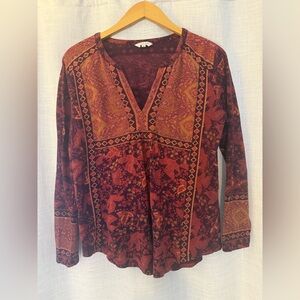 Women's Bohemian Long Sleeve Top- Lucky Brand